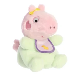 Baby Evie with Bib Peppa Pig Plush Palm Pals Stuffed Animal by Aurora