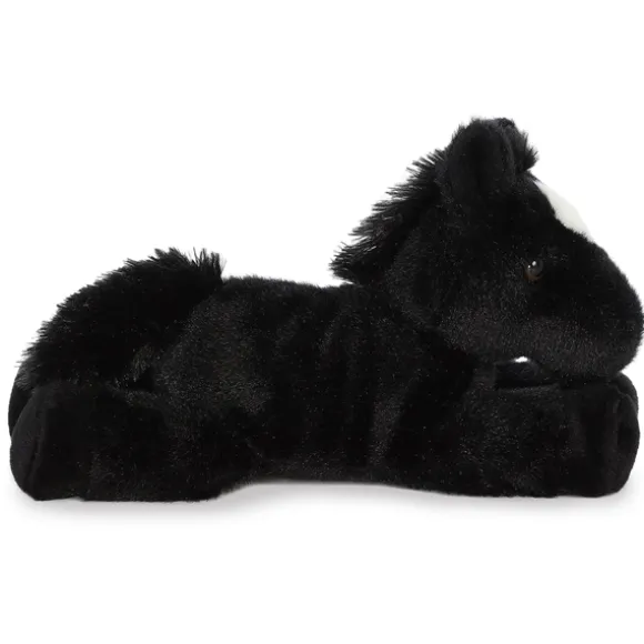 Beau the Stuffed Black Horse Mini Flopsie by Aurora