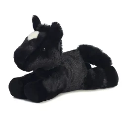 Beau the Stuffed Black Horse Mini Flopsie by Aurora