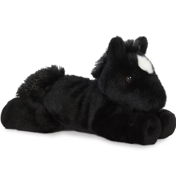 Beau the Stuffed Black Horse Mini Flopsie by Aurora