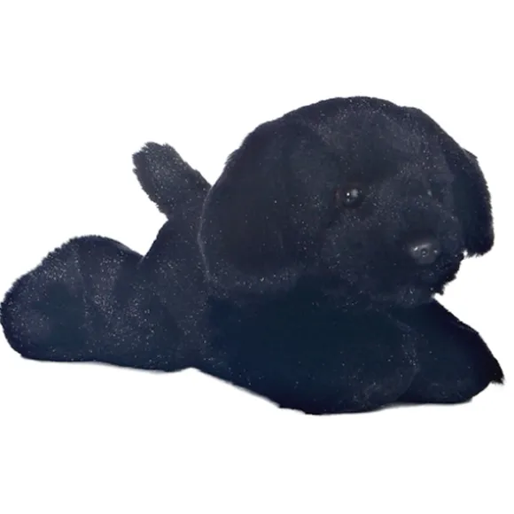 Blackie the Stuffed Black Lab Mini Flopsie Dog by Aurora