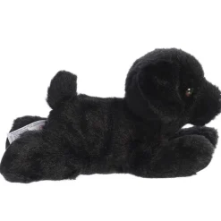 Blackie the Stuffed Black Lab Mini Flopsie Dog by Aurora