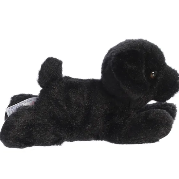 Blackie the Stuffed Black Lab Mini Flopsie Dog by Aurora