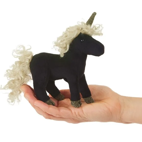 Black Unicorn Finger Puppet by Folkmanis Puppets