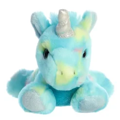 Blueberry the Small Stuffed Blue Unicorn Bright Fancies by Aurora