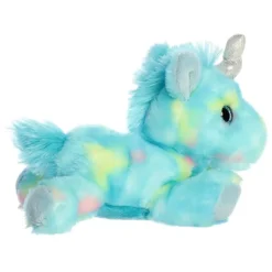 Blueberry the Small Stuffed Blue Unicorn Bright Fancies by Aurora