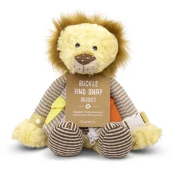 Buckle and Snap Buddies Plush Lion Learning Toy by Demdaco