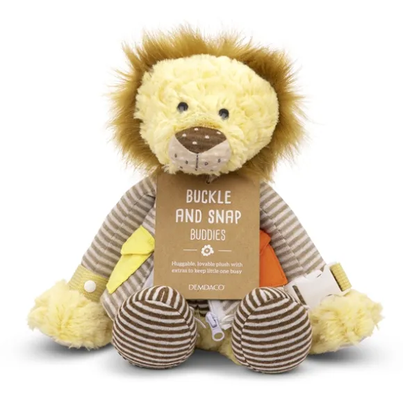 Buckle and Snap Buddies Plush Lion Learning Toy by Demdaco