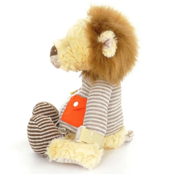 Buckle and Snap Buddies Plush Lion Learning Toy by Demdaco