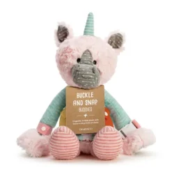 Buckle and Snap Buddies Plush Unicorn Learning Toy by Demdaco