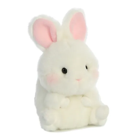 Bunbun the White Bunny Stuffed Animal 5 Inch Rolly Pet by Aurora