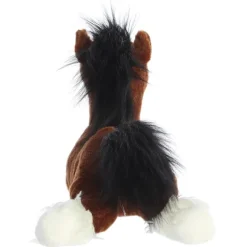 Captain the Stuffed Clydesdale 12 Inch Lying Plush Horse by Aurora