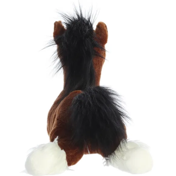 Captain the Stuffed Clydesdale 12 Inch Lying Plush Horse by Aurora