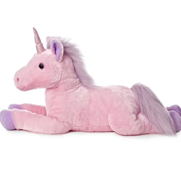 Celestia the Jumbo Stuffed Pink Unicorn Super Flopsie by Aurora