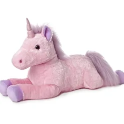 Celestia the Jumbo Stuffed Pink Unicorn Super Flopsie by Aurora