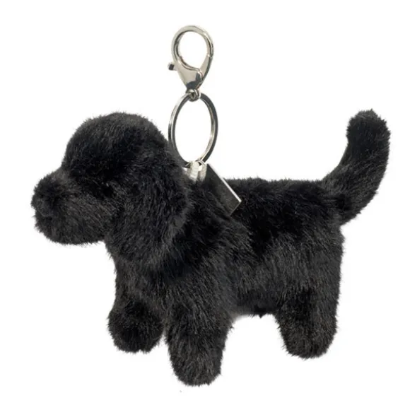 Clip-On Stuffed Black Lab Bag Charm by Douglas