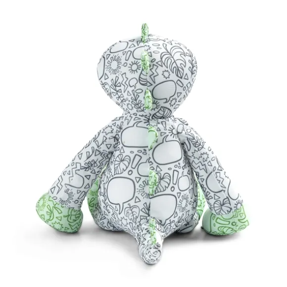 Color Me Plush Dinosaur with Washable Markers by Demdaco