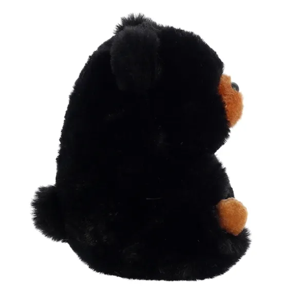 Cuddles the Stuffed Black Bear 5 Inch Rolly Pet Plush by Aurora