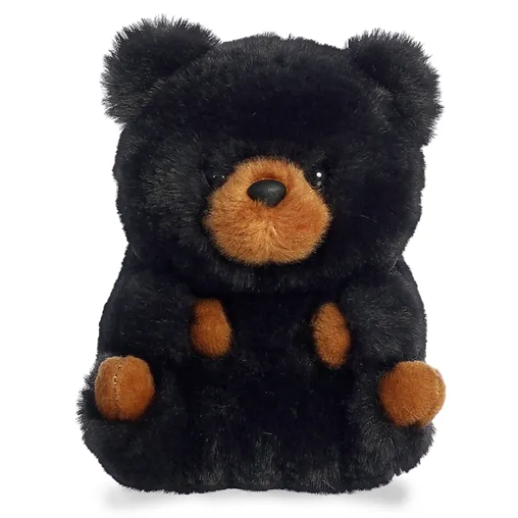 Cuddles the Stuffed Black Bear 5 Inch Rolly Pet Plush by Aurora