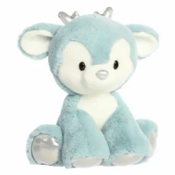 Dashing 13 Inch Winter Blue Plush Reindeer by Aurora