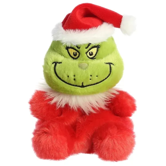 Dr. Seuss Stuffed Santa Grinch Palm Pals Plush by Aurora