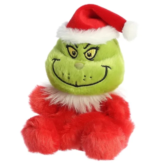 Dr. Seuss Stuffed Santa Grinch Palm Pals Plush by Aurora
