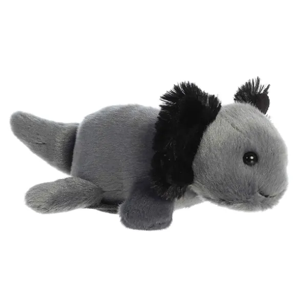 Ebon the Stuffed Black Axolotl Magnetic Shoulderkins Plush by Aurora