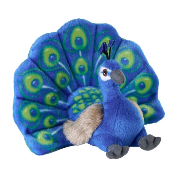 Eco-Friendly Mini Cuddlekins 8 Inch Stuffed Peacock by Wild Republic