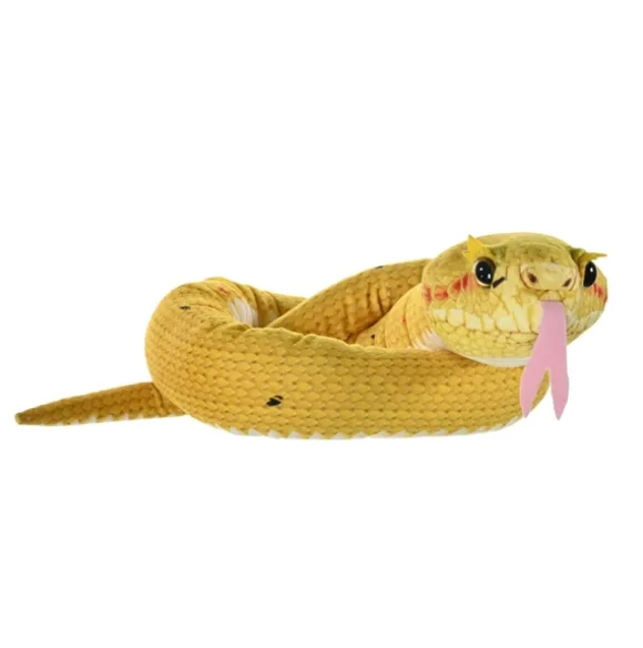 Eco-Friendly Rainforest 54 Inch Plush Yellow Eyelash Viper Snake by Wild Republic