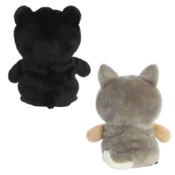 Eco Nation Black Bear and Wolf Reversible Stuffed Animal by Aurora