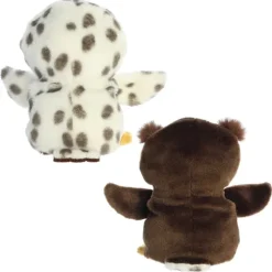 Eco Nation Snowy Owl and Barn Owl Reversible Stuffed Animal by Aurora