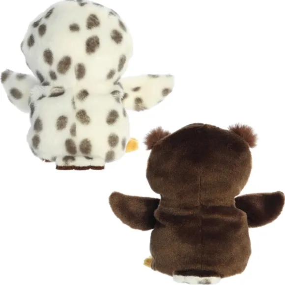 Eco Nation Snowy Owl and Barn Owl Reversible Stuffed Animal by Aurora