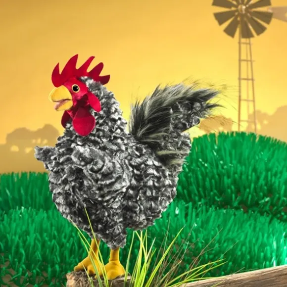 Full Body Barred Rock Rooster Puppet by Folkmanis Puppets