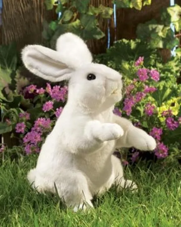 Full Body White Bunny Puppet by Folkmanis Puppets