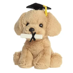 Golden Retriever Stuffed Dog with Graduation Cap and Diploma by Aurora