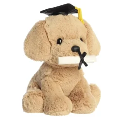 Golden Retriever Stuffed Dog with Graduation Cap and Diploma by Aurora