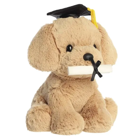 Golden Retriever Stuffed Dog with Graduation Cap and Diploma by Aurora