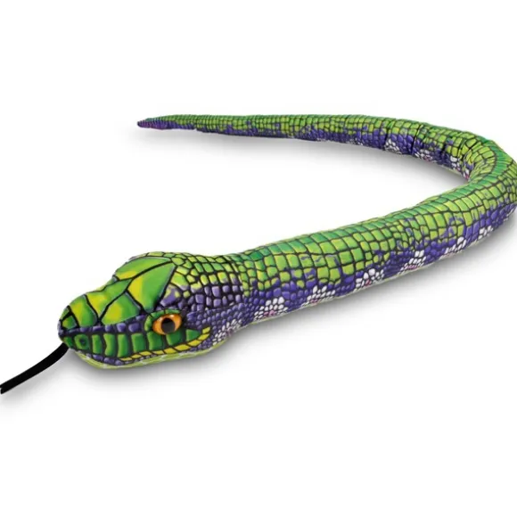 Green Printed 54 Inch Plush Snake by Wild Republic