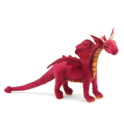 Handcrafted 12 Inch Lifelike Baby Red Dragon Stuffed Animal by Hansa