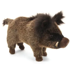 Handcrafted 12 Inch Lifelike Baby Wild Boar Stuffed Animal by Hansa