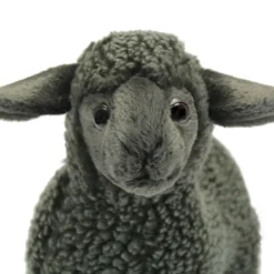 Handcrafted 12 Inch Lifelike Black Lamb Stuffed Animal by Hansa