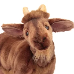 Handcrafted 13 Inch Lifelike Brown Goat Stuffed Animal by Hansa