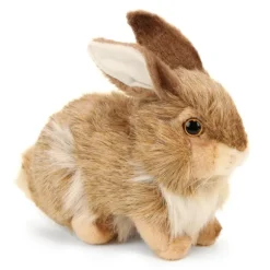 Handcrafted 12 Inch Lifelike Brown Rabbit Stuffed Animal by Hansa