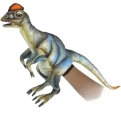 Handcrafted 19 Inch Lifelike Full Body Dilophosaurus Puppet by Hansa