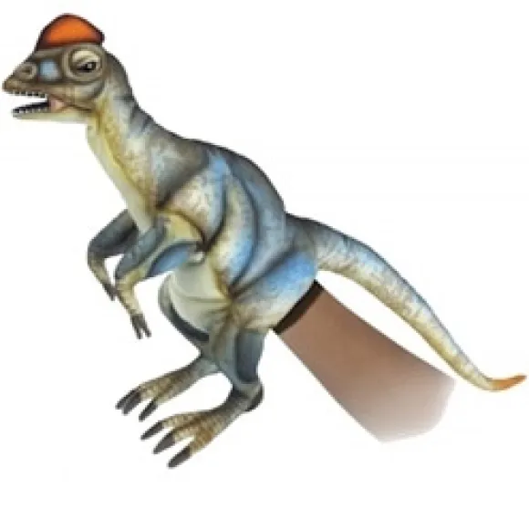 Handcrafted 19 Inch Lifelike Full Body Dilophosaurus Puppet by Hansa