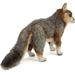 Handcrafted 16 Inch Lifelike Gray Fox Stuffed Animal by Hansa