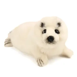 Handcrafted 12 Inch Lifelike Harp Seal Pup Stuffed Animal by Hansa