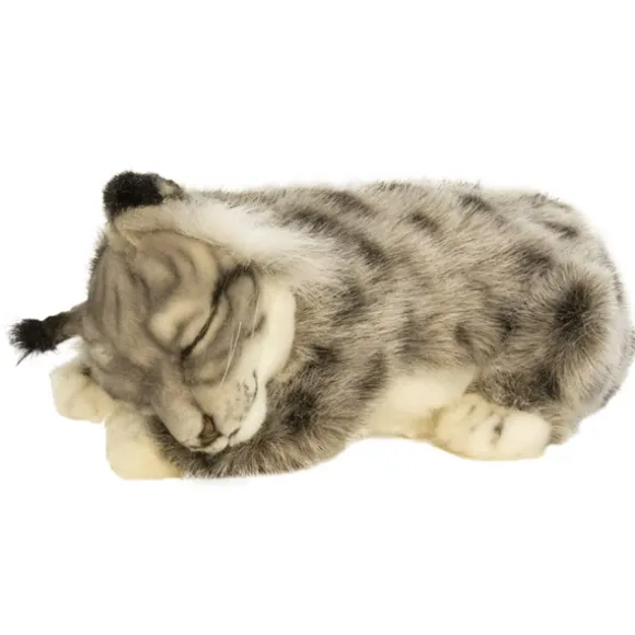 Handcrafted 11 Inch Lifelike Lying Baby Lynx Stuffed Animal by Hansa