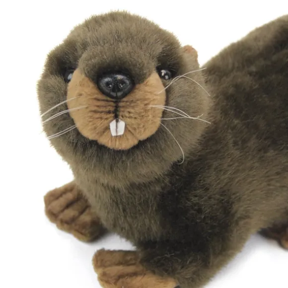 Handcrafted 10 Inch Lifelike Mama Beaver Stuffed Animal by Hansa