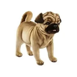 Handcrafted 15 Inch Lifelike Pug Stuffed Animal by Hansa
